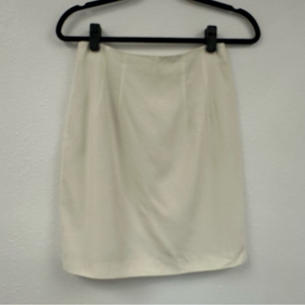 Hugo Buscati Cream Mini Skirt